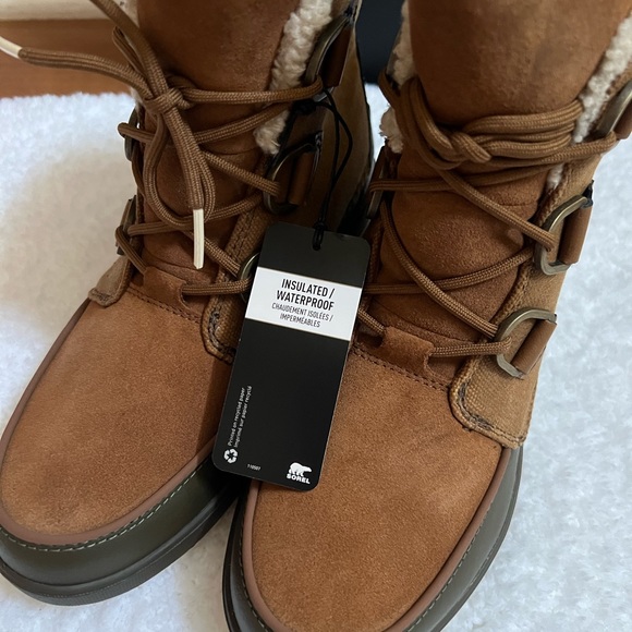 Sorel Womens Tivoli IV Boots velvet tan, Olive green Size 8 BRAND NEW! - Picture 3 of 11